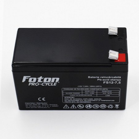 Acumulator Foton FS12-7.5 de 12V și 7.5Ah