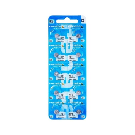 Blister cu 10 baterii de ceas Renata 321 SR616SW cu Oxid de Argint