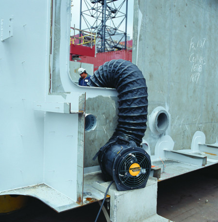 Ventilator portabil ATEX Z1 Ramfan VF-EFi75 30cm montat pentru intervenție