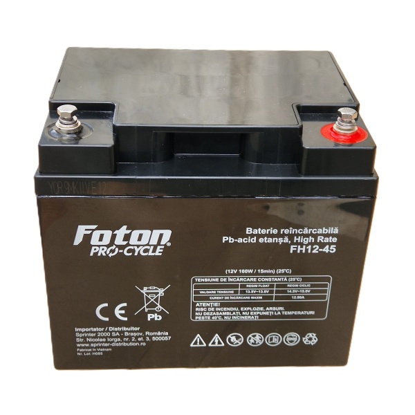 Acumulator AGM VRLA Foton FH12-45 High Rate 12V 45Ah
