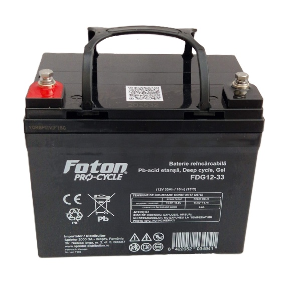 Acumulator VRLA cu Gel Foton FDG12-33Ah de 35Ah Deep Cycle - Img 3