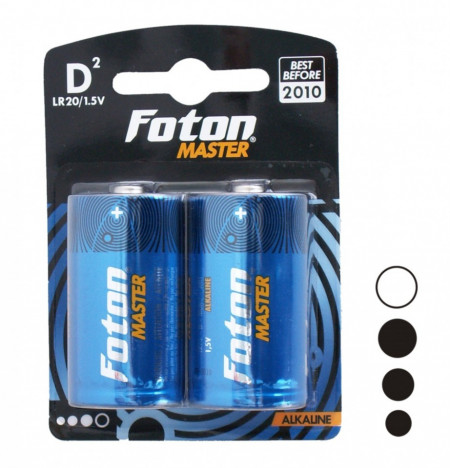 Baterii alcaline Foton Master LR20 sau D