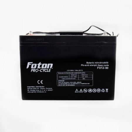 Acumulator AGM VRLA Foton FD12-90 de 12V și 90Ah