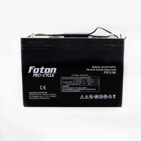 Acumulator AGM VRLA Foton FD12-90 de 12V și 90Ah