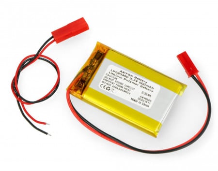 Lítium-polimer akkumulátor LP523450 3,7 V-os 900 mAh-s