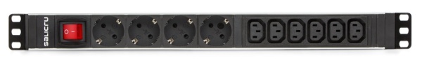 Multi Priza rackabila Salicru SPS 4F+6F PDU SCH+C13/C14 cu 4 prize Schuko si 6 prize C13 - Img 2