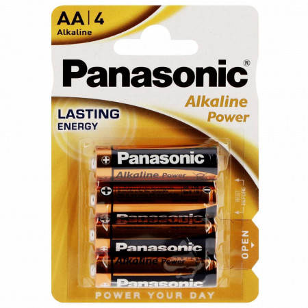 Set 4 baterii Panasonic Alkaline Power LR6 AA