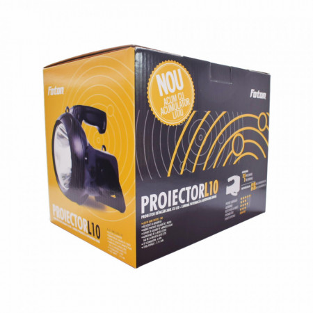 Proiector reîncărcabil Foton L10 cu LED de 10W (Li-Ion) în cutie