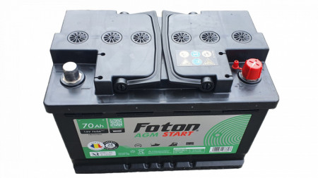 Baterie auto Foton Start AGM 70Ah 760A (Start&amp;Stop)