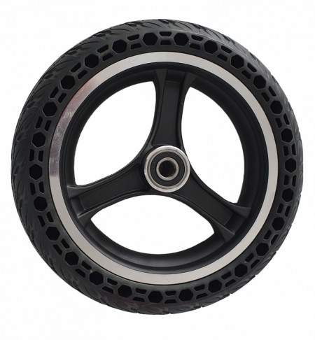 Set roată AA10X2.125F-037 cu cauciuc plin și rulmenți