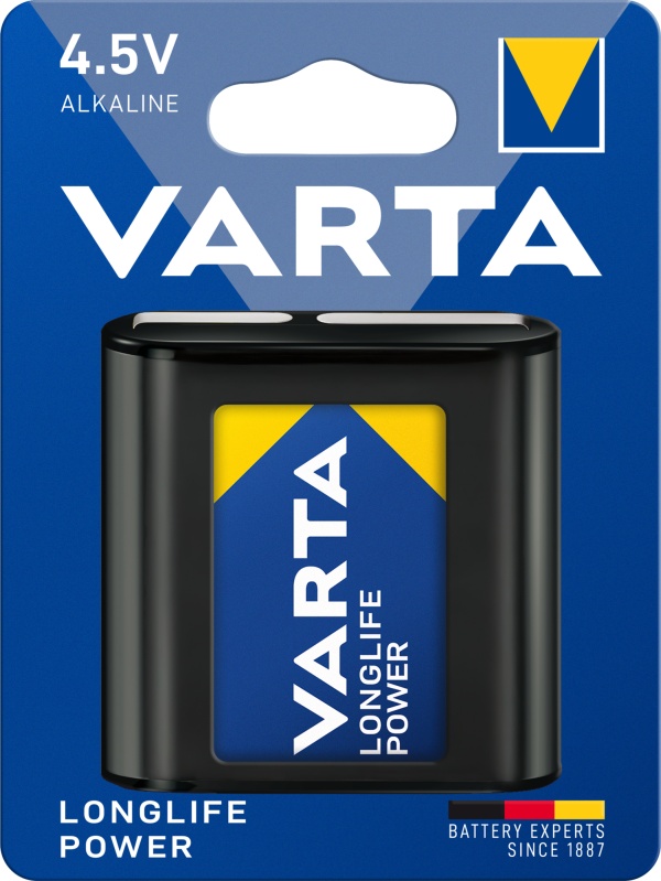Alkáli elem Varta 4912 vagy 3LR12 4,5 V-os - Img 3