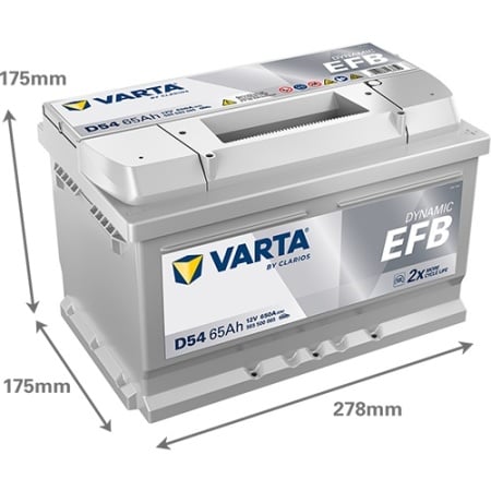 Baterie auto Varta Dynamic EFB 65Ah 650A D54 565500065