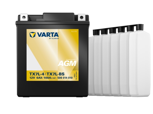 Baterie Moto AGM 12V 6Ah Varta Powersports TX7L-4 / 506014010