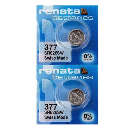 Set 2 baterii pentru ceas Renata 377 (AG4) cu oxid de argint
