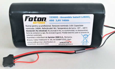 Baterie 4DD LiSoCl2 3.6V 140Ah pentru convertor