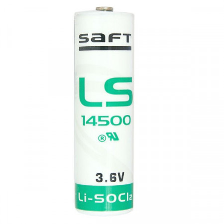 Lítium elem SAFT LS14500 AA típus (R6) 3,6V 2600mAh