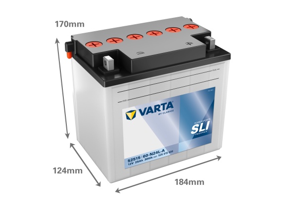Baterie Moto 12V 25Ah Varta Freshpack SLI 60-N24L-A / 52515