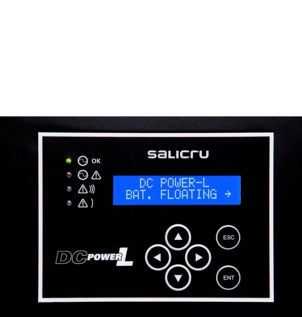 Display LCD la redresor cu transformator Salicru DC Power-L DC-10-L