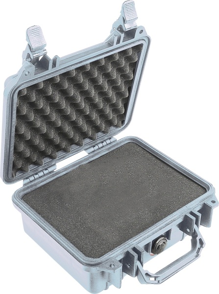 Geanta rigida submersibila Peli SmallCase 1200 Silver cu burete Pick N Pluck