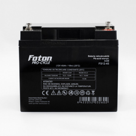 Acumulator staționar Foton FS de 12V și 45Ah
