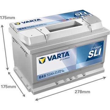 Автомобилен акумулатор Varta SLI 72Ah 680A E43 572409068