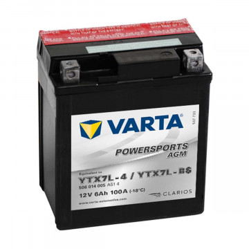 Мотоциклетен акумулатор Varta AGM 12V 6Ah TX7L-BS 506014005