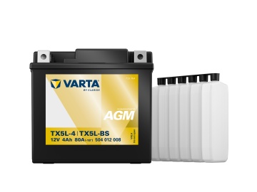 Baterie Moto AGM 12V 4Ah Varta Powersports TX5L-4 / 504012008
