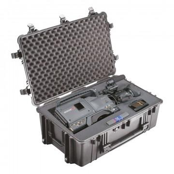 Geanta Peli 1650 cu set burete Pick N Pluck utilizat pentru a proteja echipamentul de filmat
