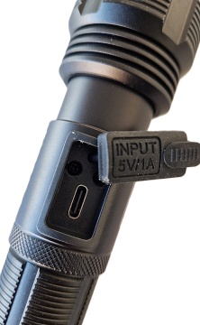 Mufă de încărcare la o lanternă premium Foton Super 0433 USB-C cu zoom, LED 10W