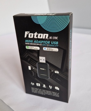 Mini adaptor USB Foton M1-Sync Wireless Carplay si Android Auto în cutie