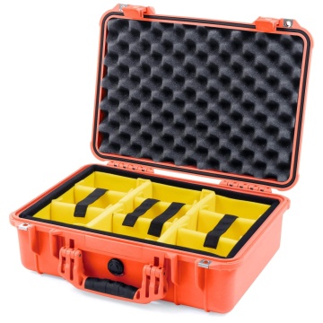 Geanta protectie Peli MediumCase 1500 Orange cu divider