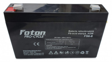 Acumulator VRLA Foton FS6-8 de 6V și 8Ah