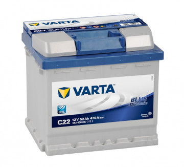 Автомобилен акумулатор Varta Blue C22 52Ah 470A 552400047