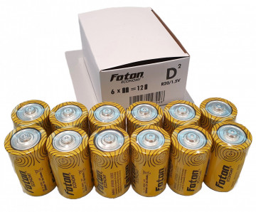 Cutie cu 12 baterii R20 D Foton Economy de 1.5V