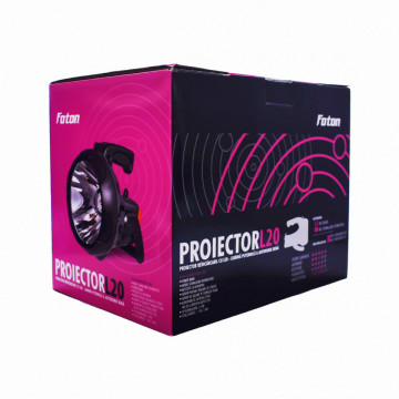 Proiector reîncărcabil multifuncțional Foton L20 cu LED de 20W în cutie