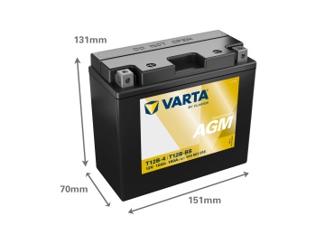 Moto Battery AGM 12V 10Ah Varta Powersports T12B-4 / 510901016