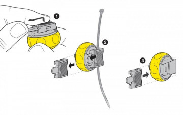 Schiță cu prinderea la o lampă de semnalizare Atex WOLF ML-15R Z1 