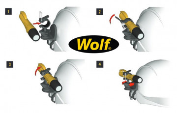 Sisakra szerelhető zseblámpa-rögzítő készlet Wolf M-660 - Img 3