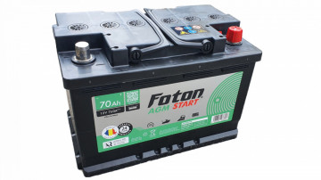 Car Battery Foton Start AGM 70Ah 760A (Start&Stop)