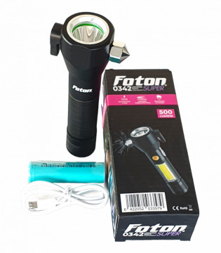 Lanternă Foton Super 1349 USB cu zoom, led 10W