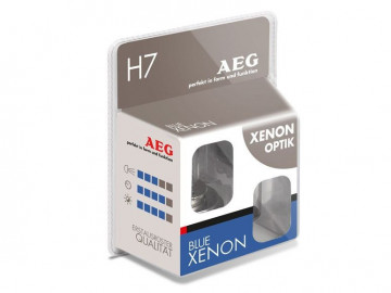 Set 2 becuri auto halogen AEG H7 Blue Xenon