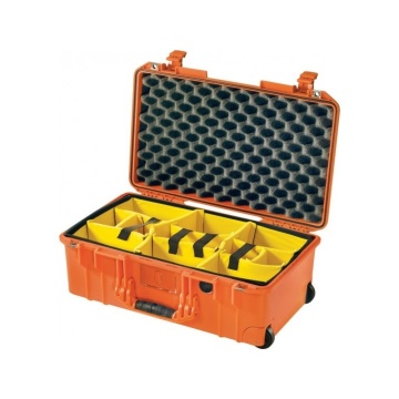 Geanta/Troler de protectie Peli 1535 Air Case orange cu divider