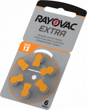 Кутия с 60 батерии за слухови апарати Rayovac Extra 13ZA