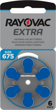 Кутия с 60 батерии за слухови апарати Rayovac Extra 675ZA