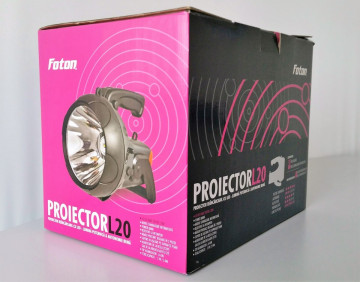 Proiector reîncărcabil multifuncțional Foton L20 cu LED de 20W în cutie