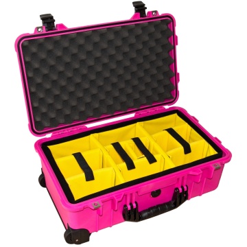 Troler rigid 2 in 1 Peli Carry-On Case 1510 Roz cu divider