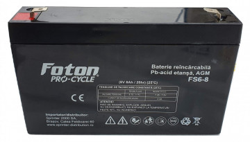 Acumulator VRLA Foton FS6-8 de 6V și 8Ah
