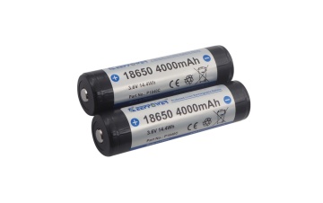 Set de 2 acumulatori KeepPower 18650 de 3.6V și 4000mAh cu BMS
