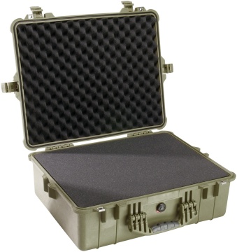 Geanta de protectie Peli Large Case 1600 Kaki cu burete Pick N Pluck