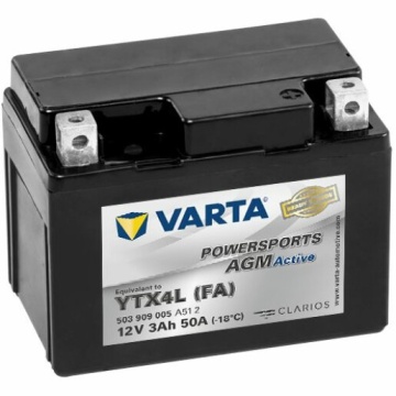 Varta AGM Active YTX4L-4 503909 3Ah motorkerékpár akkumulátor